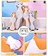 AMOZO Katze Kuscheltier Stofftier Lange Katzen Kissen Plüschtiere Kawaii große süße Cat Plüsch Sofakissen Geschenke für Freunde Kinder Dekoration(Orange,110cm)