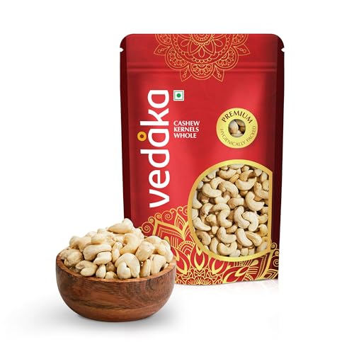 Amazon Brand - Vedaka Premium Whole Cashews | 250 g | Grade W240 Kaju Nuts, Dried | Gluten Free & Plant Based Protein | Healthy Snack