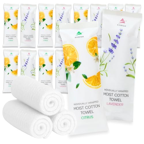 60 Hot or Cold Wrapped Moist Towels – 9'' x 9
