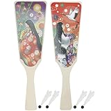 池田工業社 ものがたり羽子板 [ 羽子板/はごいた/羽根付き ] 羽根2個付き（かぐや姫・鶴の恩返し） 000055030