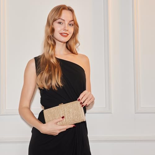 Kseymeir Clutch Purses for Women Pleated Evening Handbag with Chain Prom, Cocktail, and Wedding2