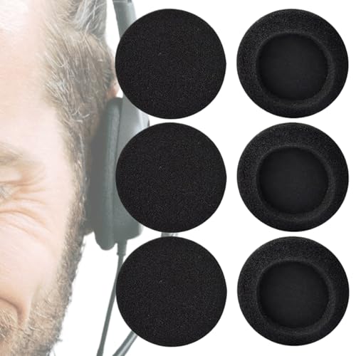 3 Paar 5cm kopfhörer ohrpolster,ohrpolster,ohrpolster kopfhörer,Schaumstoff Polster,Ersatz Ohrpolster Schaum Ohrkissen,50mm Black Ersatz Earpads Audio Kopfhorer