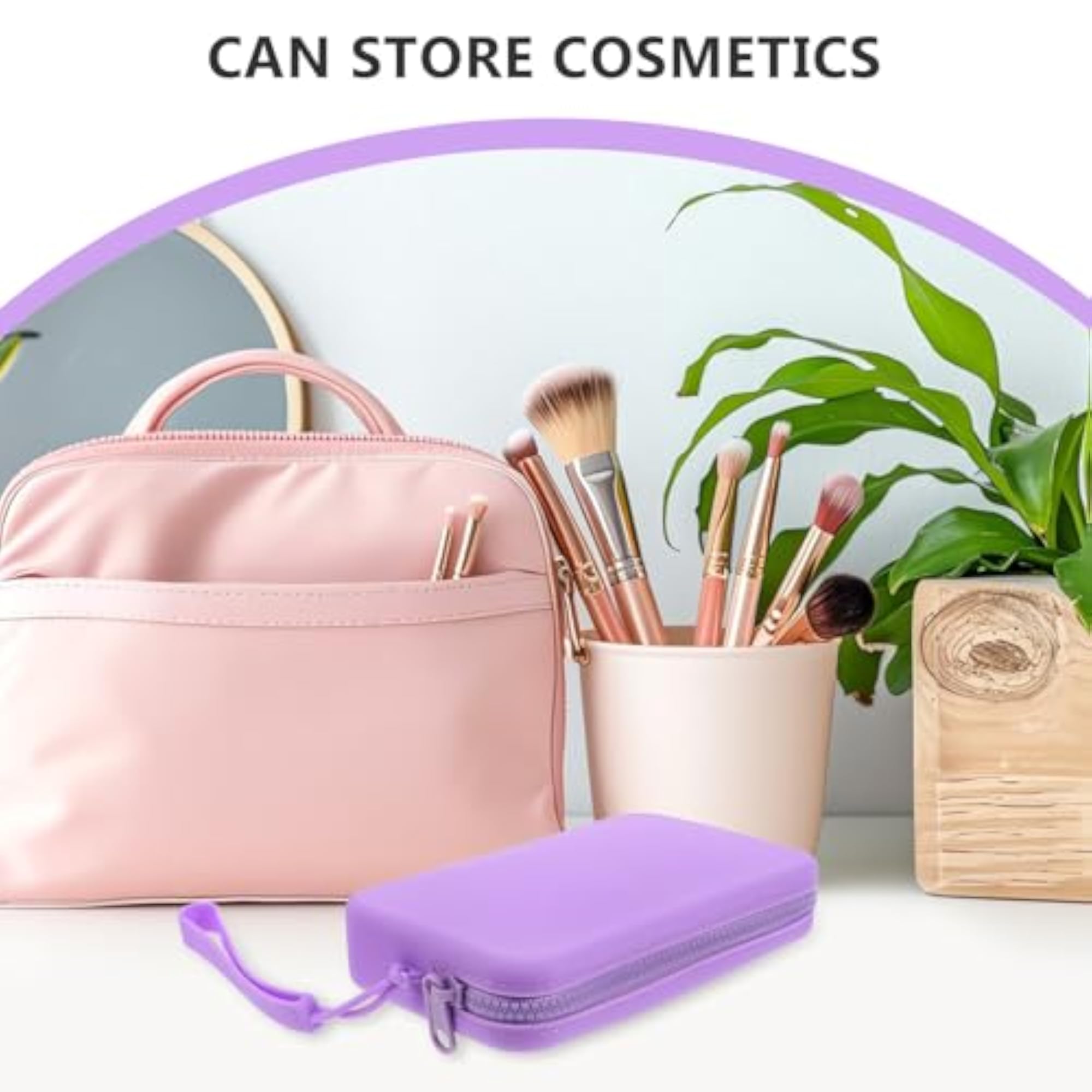 Silicone Makeup Bag Small, Cosmetic Pouch Travel Organizer