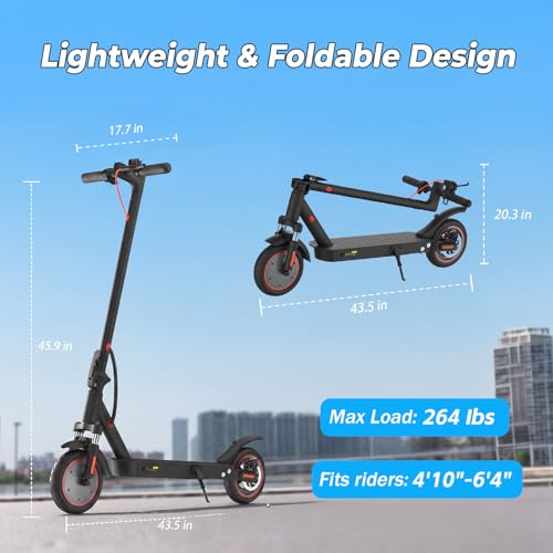 Image of Electric Scooter - Electric Scooter Adults, 1200W /1000W /500W Motor, 28 /24 /21 /18 MPH Top Speed,28 /21 Miles Max Range, APP Control, Double Braking Systems, 10 inch /8.5 inch Tire, Foldable E-Scooter