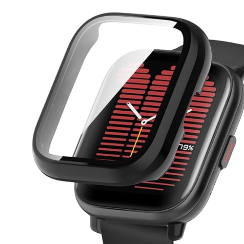 Image of For Amazfit Active, Protective Case, Lightweight, PC + Tempered Glass Cover, 9H Hardness, Easy Installation, All-in-One, Full Protection, Anti-Scratch, Shockproof, HD High Transmittance