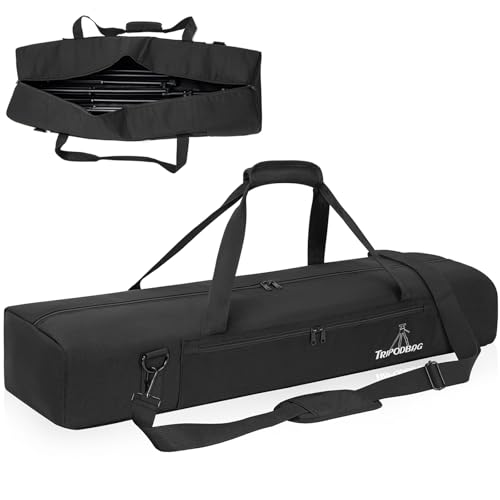 TORIBIO 33.5 Tripod Carrying Case Padded Tripod Bag Heavy Duty Case for Music Stand Mic Speakers Lights Boom Cameras Monopods Stand
