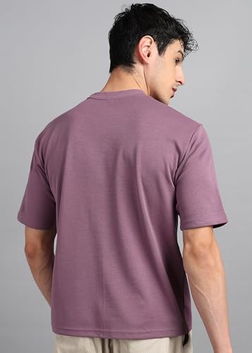 Image of Alan Jones Clothing Men's Oversized Solid T-Shirt | Premium Heavy Fabric | Crew Neck Casual Wear