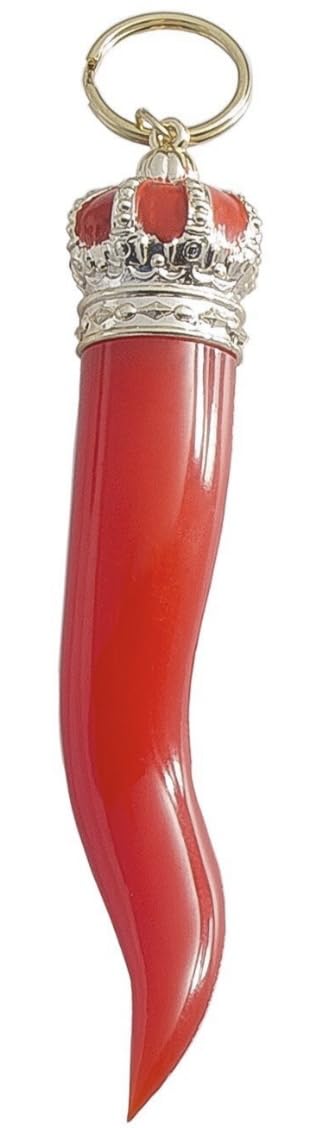 Bella Napoli Italian Luck Horn Keychain - Medium - 5 inches