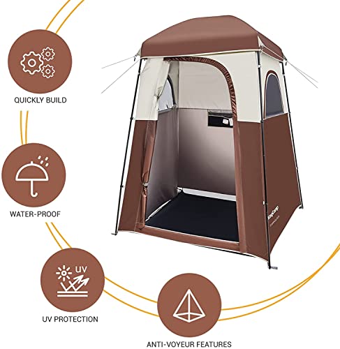KingCamp Camping Shower Tent with Shower Bag Privacy Shelter Changing Room 1 Room Toilet Tent - image 7