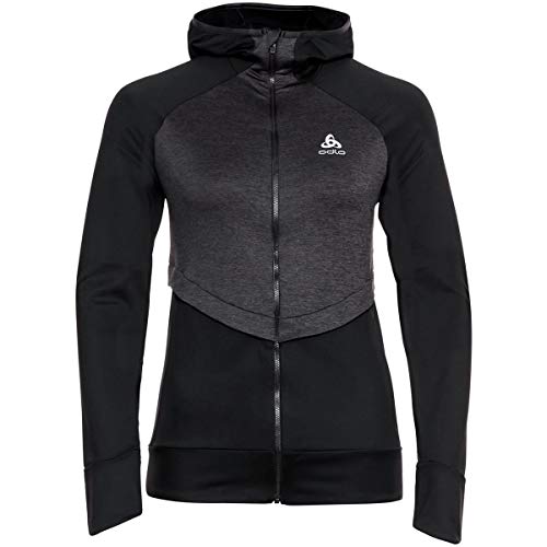 Odlo Damen Pullover Hoody midlayer full zip MILLENNIUM YAKWARM, black, L,...