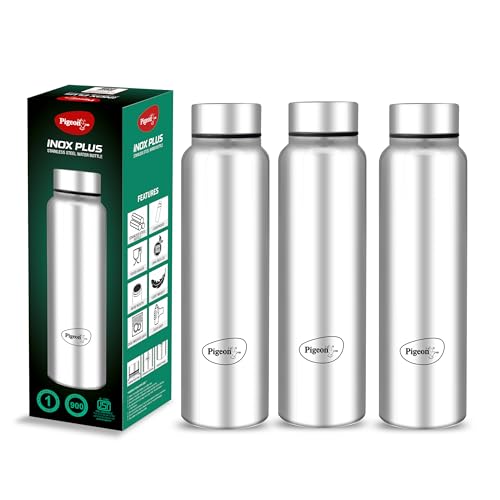 Stainless Steel Inox Hydra Plus 900Ml Pack Of 3,Silver
