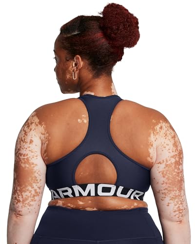 Image of Under Armour Womens HeatGear Authentics Mid Impact Branded Sports Bra