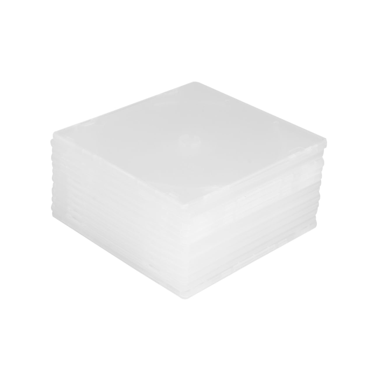 ERINGOGO 12PCS Ultrathin CD Storage Box Transparent Case with Film Protection for Easy Recognition and Organization for Home Cinema and Media Collection