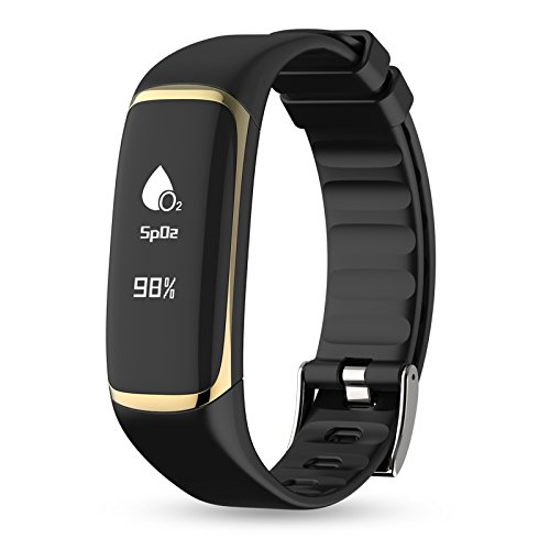 AUPALLA Activity Tracker, Smart Wristband with Blood Oxygen Monitor cardiofrequenzimetro Dormire Monitor pedometro Calorie cronometro Funziona Solo su iPhone Android, Nero