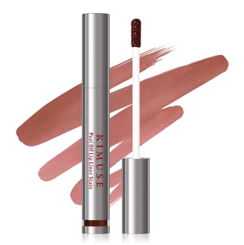 KIMUSE Peel Off Lip Liner Stain, Peel Off Lippenstift, Langanhaltender Abziehbarer Lippenfleck, Wasserfest, übertragungsbeständig, hochpigmentierte Farbe