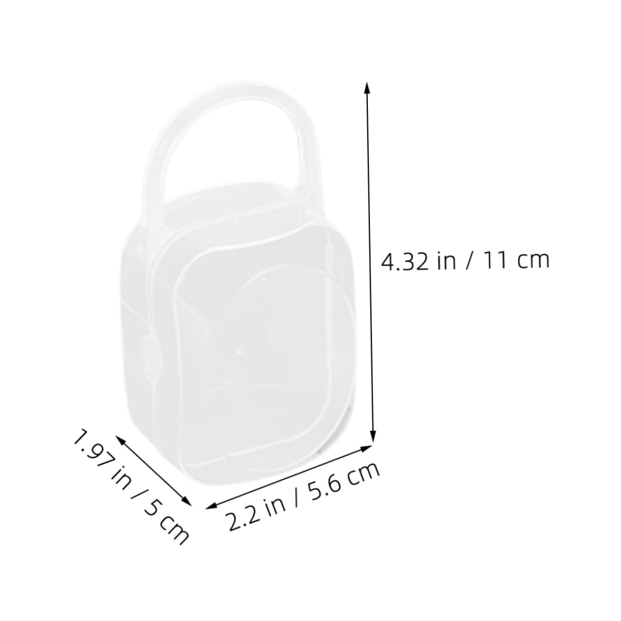 KOMBIUDA Baby Pacifier Case Reusable Plastic Pacifier Storage Clean for Baby Girl