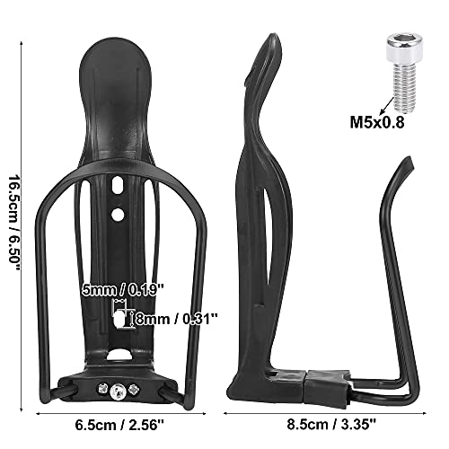 X AUTOHAUX 2pcs Adjustable Bicycle Drink Holder Cup Bottle Cages Rack Black - Image 2