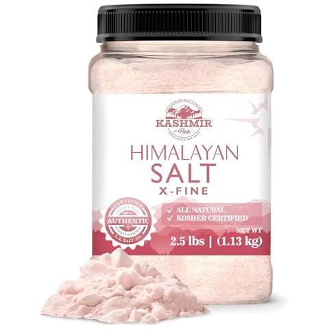 LA SALT CO Kashmir 2.5 Lbs Pink Himalayan Salt Jar, X-Fine | 100% Pure, Food Grade with 84 Trace Minerals | Kosher Certified, Vegan, Non-GMO, & Cruelty-Free Cover