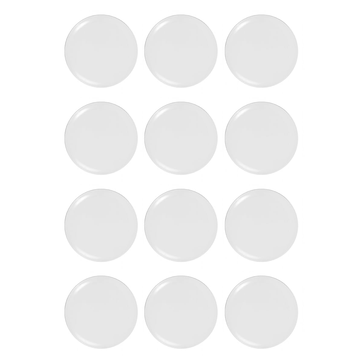 Lot de 12 assiettes rondes BANCA en fine porcelaine blanche, plat rond de service pour desserts, salades et gâteaux - diamètre 20 x hauteur 2 cm