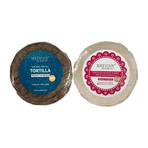 White and Blue Corn Tortillas GF 1kg (2 x 25 per Pack 12cm) Cover
