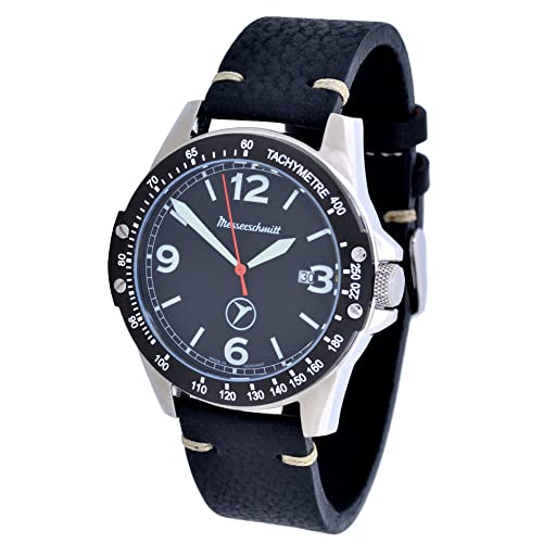 Montre aviateur Messerschmitt ME-98189V pour homme avec boîtier de 44 mm et mouvement quartz Ronda