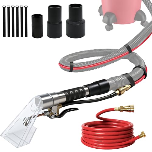 Image of Happy Tree Universal Fit All Brands' Shop Vac Extractor Hose Kit Adapter Wet-Dry Extraction Accessory for Upholstery & Carpet Cleaning Auto Detailing Wet Vaccum Accessories with 25 Feet Water Hose