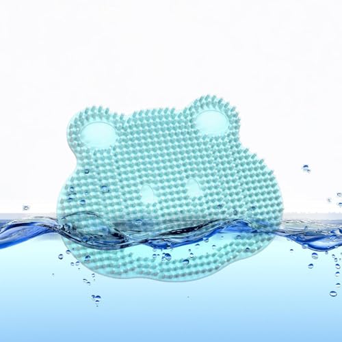 Cepillo de baño de silicona, cepillo de limpieza corporal, cepillo de ducha de silicona con de animal, limpiador de piel multifuncional, bonito cepillo de limpieza facial para todo tipo de piel