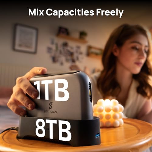 Image of PocketCloud Dock for Portable NAS, M.2 NVMe Slot, Expend Storage, 2.5GbE Ethernet, PD Charging & USB-A Ports, Modular SSD Storage, Smart Cooling, Dual Backup & Charging (Dock Only, Diskless)