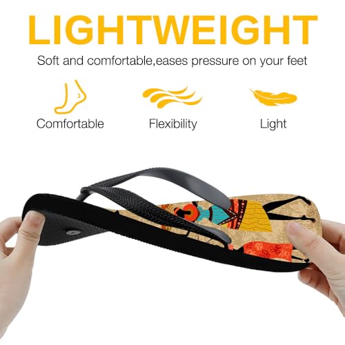 Flip Flop Slippers Women Men Beach Waterproof Rubber Non-Slip Comfortable Cushion Walking Flat Thong Sandals Yoga Mat Vacation Pool Bathroom Shower Shoes Casual Summer Two-Tone Slippers3