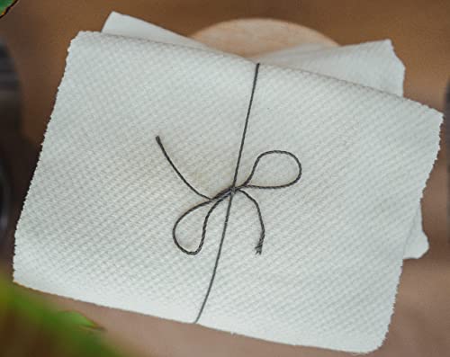 Anact - Hemp Bath Towel - Fast Drying Organic Cotton Blend Spa Quality Bath Towel - 55% Hemp, 45% Organic Cotton Textured Absorbent Bath Towel - White #TOP7