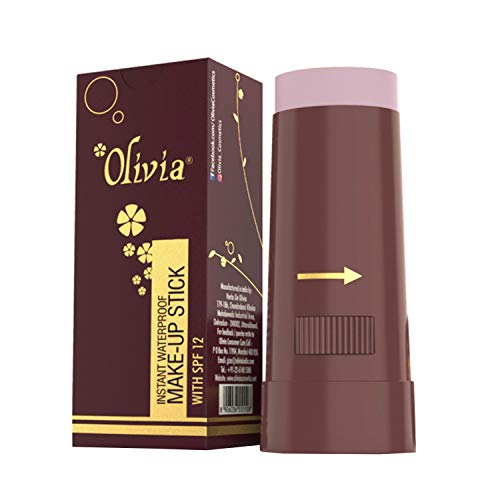 Image of Olivia Instant Waterproof Makeup Shimmering Stick Medium Coverage Concealer (Rachelle 15G, Shade No.1, SPF 12)