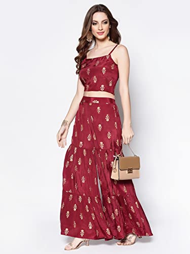 Image of SERA Women's Silk Fit and Flare Full Length Casual Dress