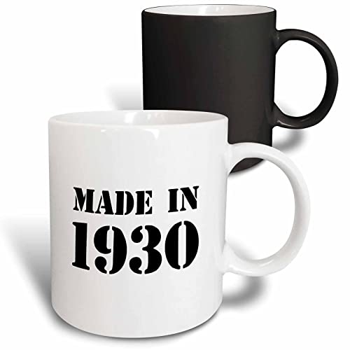 3dRose Made in 1930 funny birthday year text 11oz Magic Transforming Mug