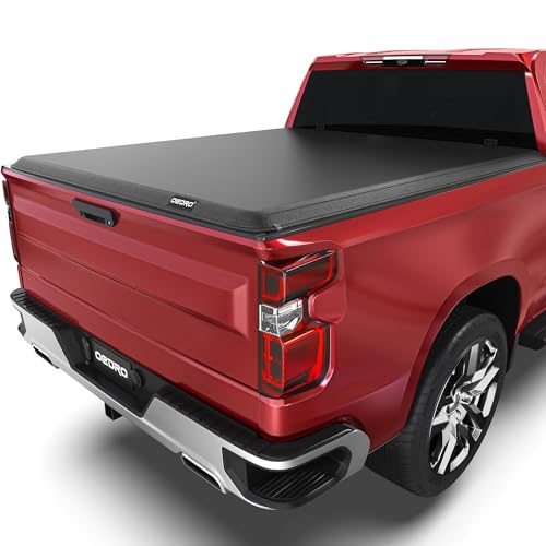 Image of oEdRo Soft Roll Up Tonneau Cover for 2019-2026 Chevy Silverado 1500 6.6ft