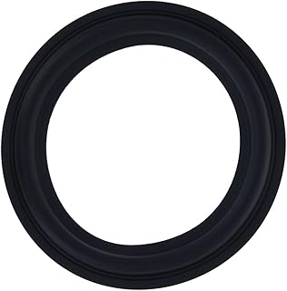 Jutagoss 6.5Inch Perforated Speaker Rubber Edge Surround Rings Replacement Parts for Speaker Repair or DIY Black 2PCS