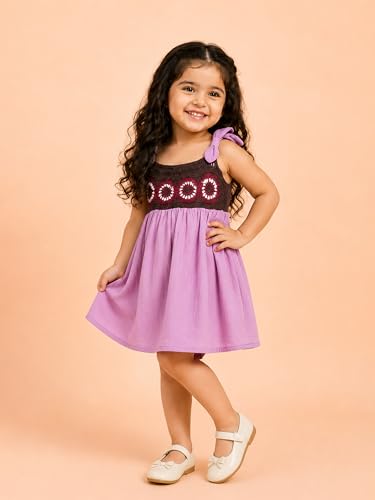 Image of Kidbea Girls Cotton Dresses | Stylish Printed & Checked Frocks | Party, Casual Summer Dress Collection for Kids