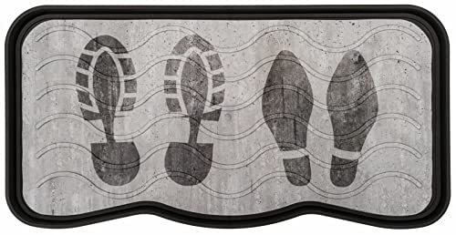 Valle Verde FOOTPRINTS Bac à chaussures décoratif en plastique à motifs 38 x 75 cm Cover