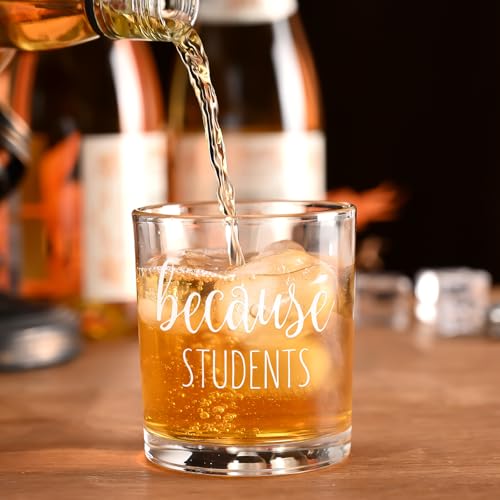 Futtumy Teacher Appreciation Gifts, Because Students Whiskey Glass for Men Male Professor Teachers Day Graduation Day Birthday Christmas, Thank You Gifts from Students, 10oz - Image 6