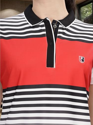 Image of STELLERS Women's Half Sleeve Active Wear Polo T-Shirt| Feather Touch Feel | Regular Fit | Odour Resistant | Anti-Static | Wrinkle Free | Quick Dry | Stretchable | Lightweight | Sweat-Proof