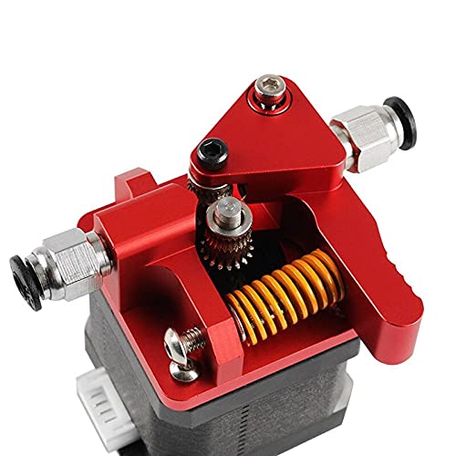 Lysee 3D Printer Parts & Accessories - 3D Printer Accessories Cr-10S Pro Ender-3 Double Pulley Extruder with 4PCS Upgraded Hand Twist Leveling Nut - (Color: red)