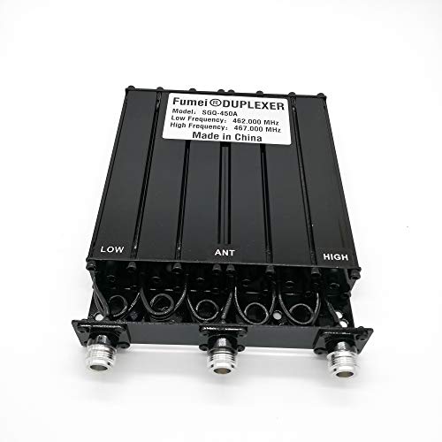 Fumei UHF 400-470MHz 30W Duplexer for Radio Repeater with Preseted Low Frequency 462MHz & High Frequency 467MHz & N Female connectors (2nd Gen)