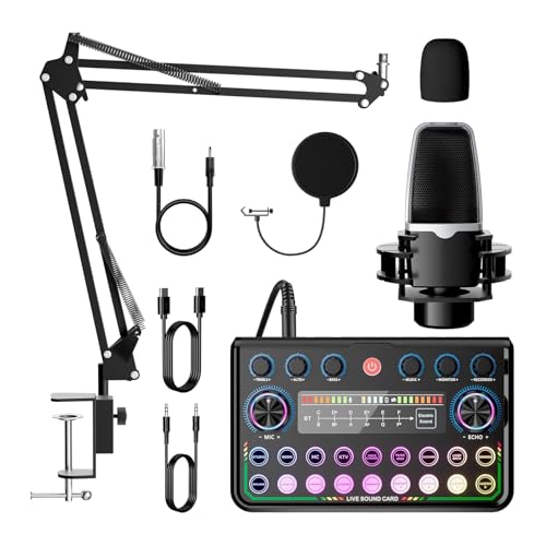 NEWFUN Table de Mixage,Audio Mixer, Compatible Avec les Ordinateurs et les Smartphones Pour les DJ, les Enregistrements en Studio de Musique, le Streaming en Direct