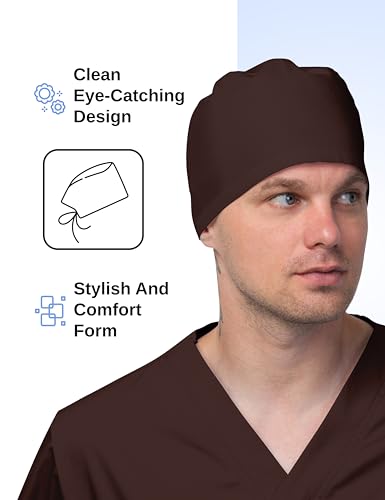 Image of Solid Working Cap Scrub Cap for Women and Men Unisex Surgical Cap Comfortable and Stylish Scrub Hat