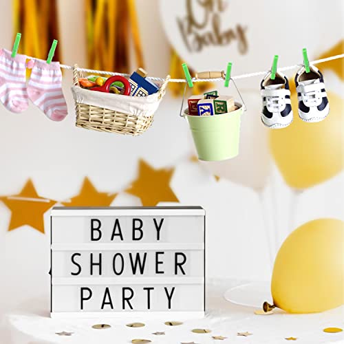 60PCS Baby Shower Clothespin Games Plastic Mini Clothes Pins 1.4 inch for Party Decorations DIY Crafts(Green)