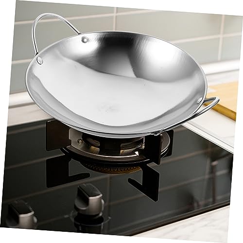 Wok de acero inoxidable con doble asa, set 2 piezas miniatura 4