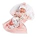 Produktbild Llorens 1063596 Puppe Bimba, mit blauen Schlafaugen, Babypuppe mit Vinylkörper, inkl. rosa Outfit, Schnuller und weicher Decke, Puppenmädchen, New Born, 35cm