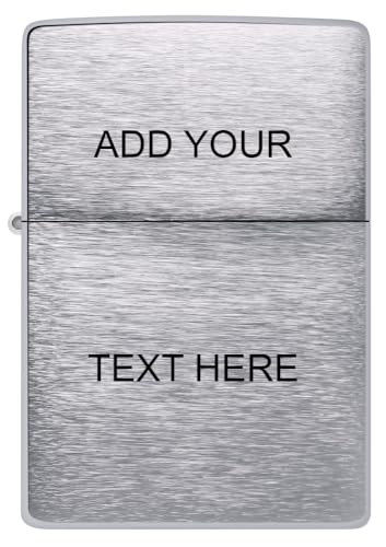 Custom Zippo Vintage Brushed Chrome Without Slashes Pocket Lighter