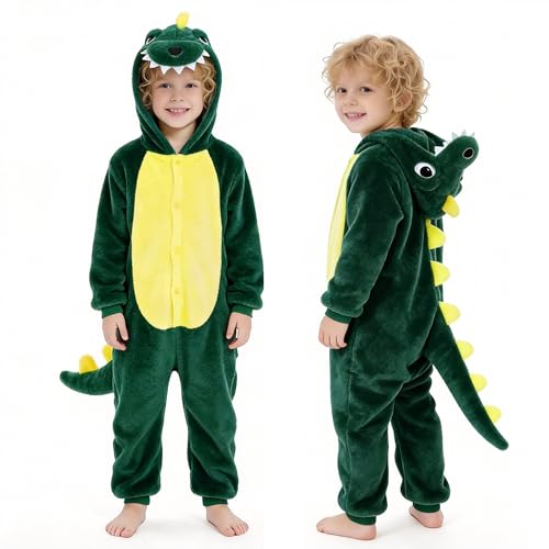 Fairycos Dinosaurier Kostüm Kinder Dino Dinokostüm Jungen Mädchen Halloween Karneval Kostüme 104 110 92 98 116 122 128