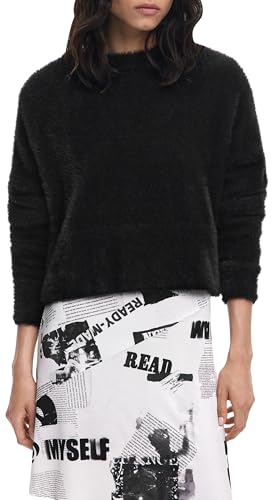 Desigual Vest_Oriana Casual Dress, Negro/Blanco, XL Women's