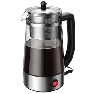 KIDISLE Percolator Coffee Pot Electric Coffee Maker, Brews 2–10 Cups, Auto Keep Warm, Stainless Steel Basket, Borosilicate Glass, Easy-Pour Spout, Cool-Touch Handle